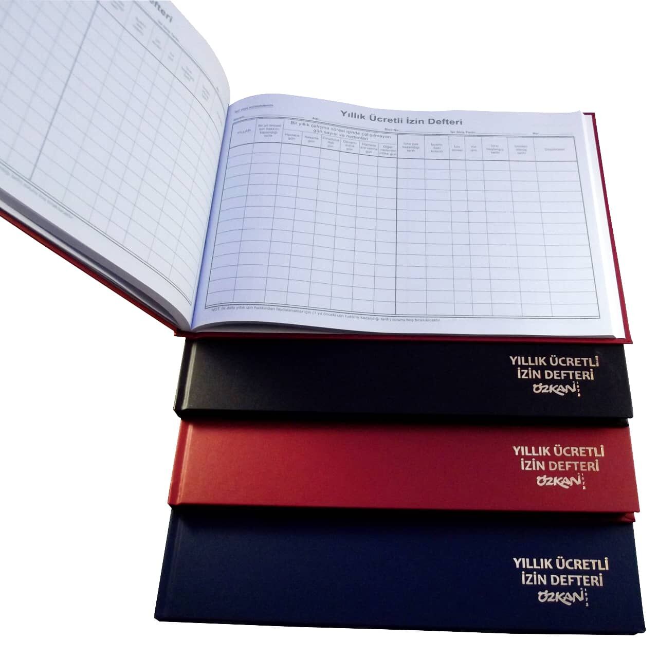 Özkan Yıllık Ücretli İzin Defteri Ciltli 96 Yaprak