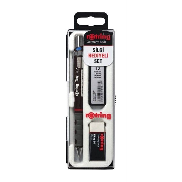 Rotring Tıkky Min Silgi 3 Lü Okul Seti- 0.7 Bordo