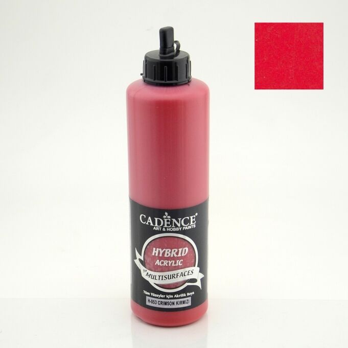Cadence Hybrid Akrilik Multisurfaces H-053 Crımson Kırmızı 500 Ml