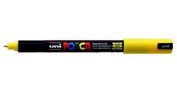 Uni Posca 0.7 Su Bazlı Poster Markörü Sarı