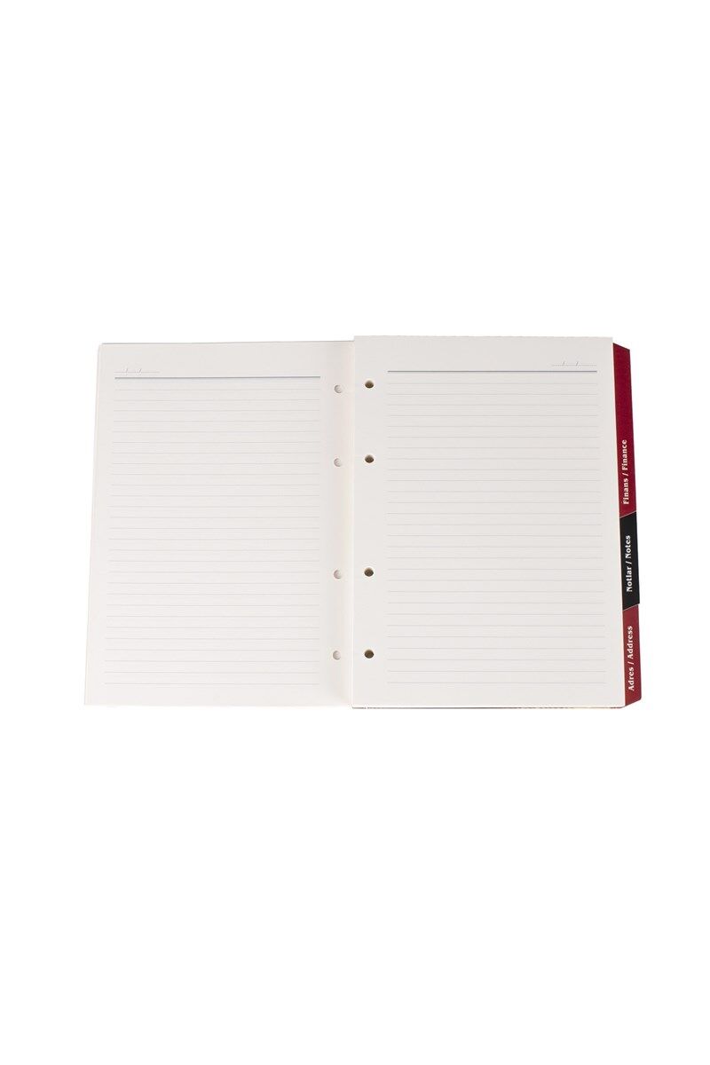 2K Organizer Ajanda Yedeği 4 Delikli Ydk2 Tarihsiz Çizgili 15x21 Cm
