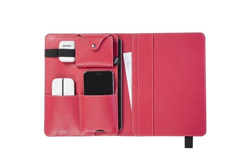 2K Organizer Ve Tablet Kılıfı Suni Deri 42x27 Cm Fuşya