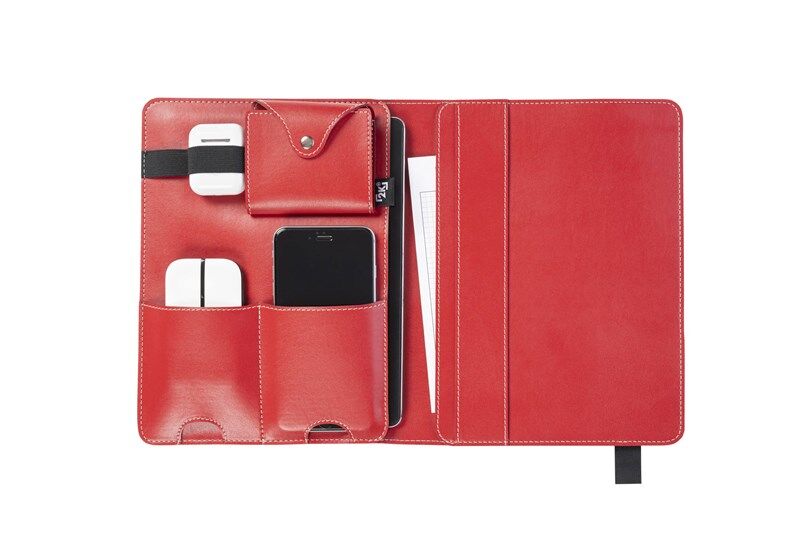 2K Organizer Ve Tablet Kılıfı Suni Deri 49x30 Cm Kırmızı