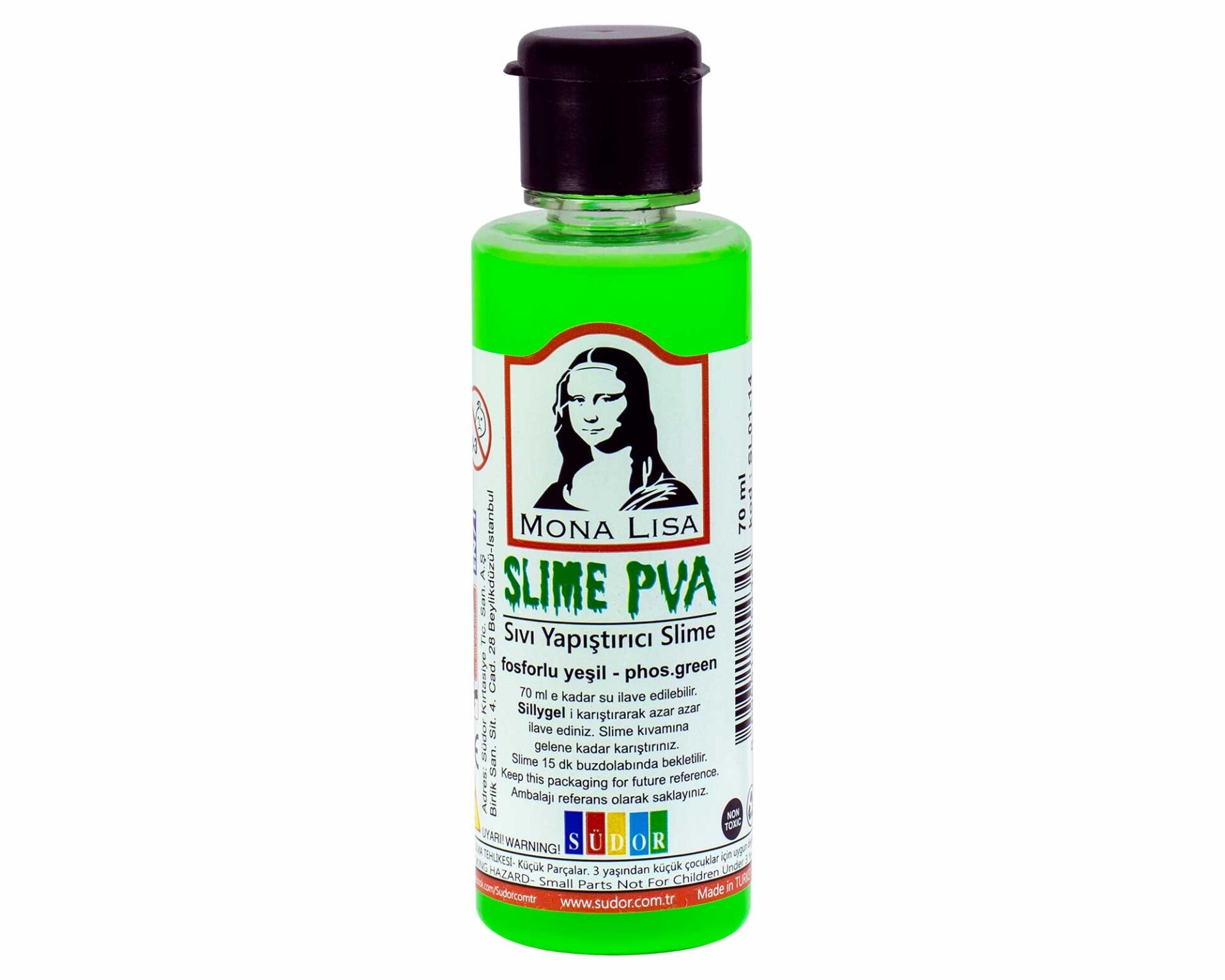 Mona Lisa Sıvı Yapıştırıcı Slime 70 Ml Fosforlu Yeşil