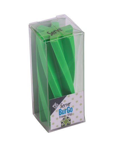 Serve Burgo Silgi Model 6 Fosforlu Yeşil Tekli Pet