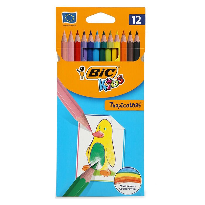 Bic Tropicolors Kuru Boya Kalemi 12 Renk