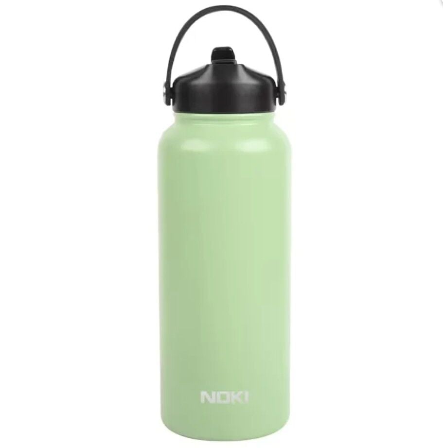 Noki Çelik Matara Çevir Aç Pipet Taşıma Kulplu 960 Ml