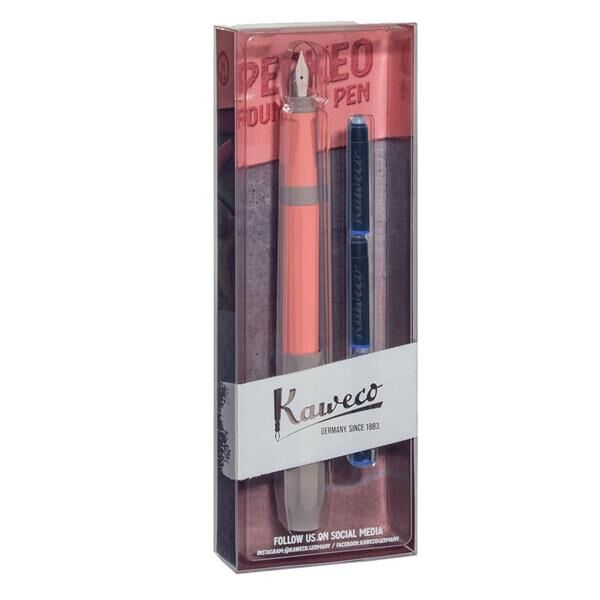Kaweco 10002255 Perkeo Dolmakalem Set Somon/Bej F Uç