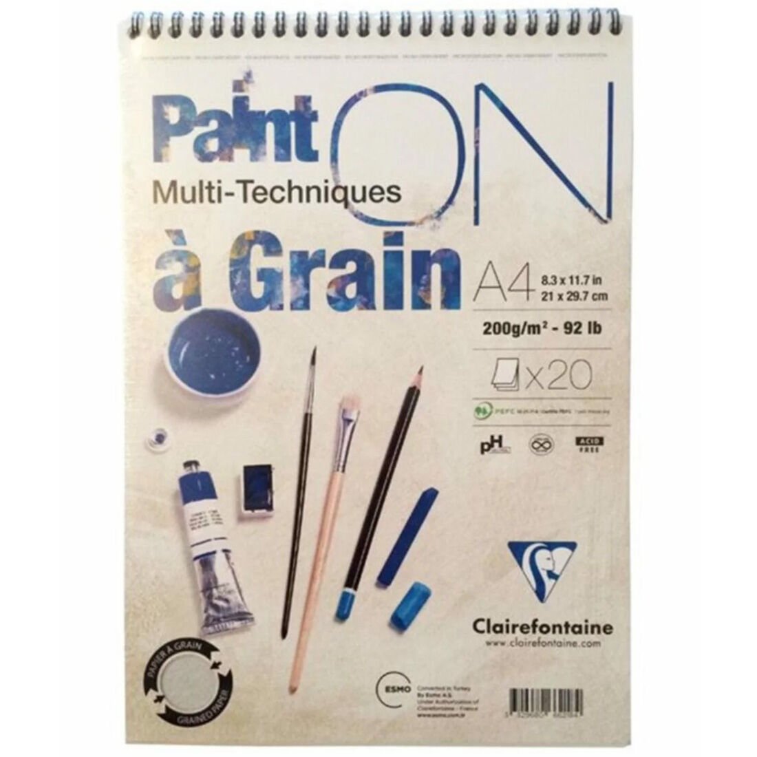 Clairefontaine Paint-On A Grain Start A4 Cm Çizim Blok 160 Gr 30 Yaprak Resim Defteri