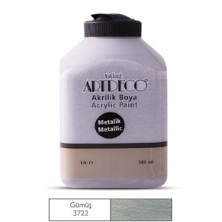 Artdeco Metalik Akrilik Boya 500 Ml Gümüş 3722