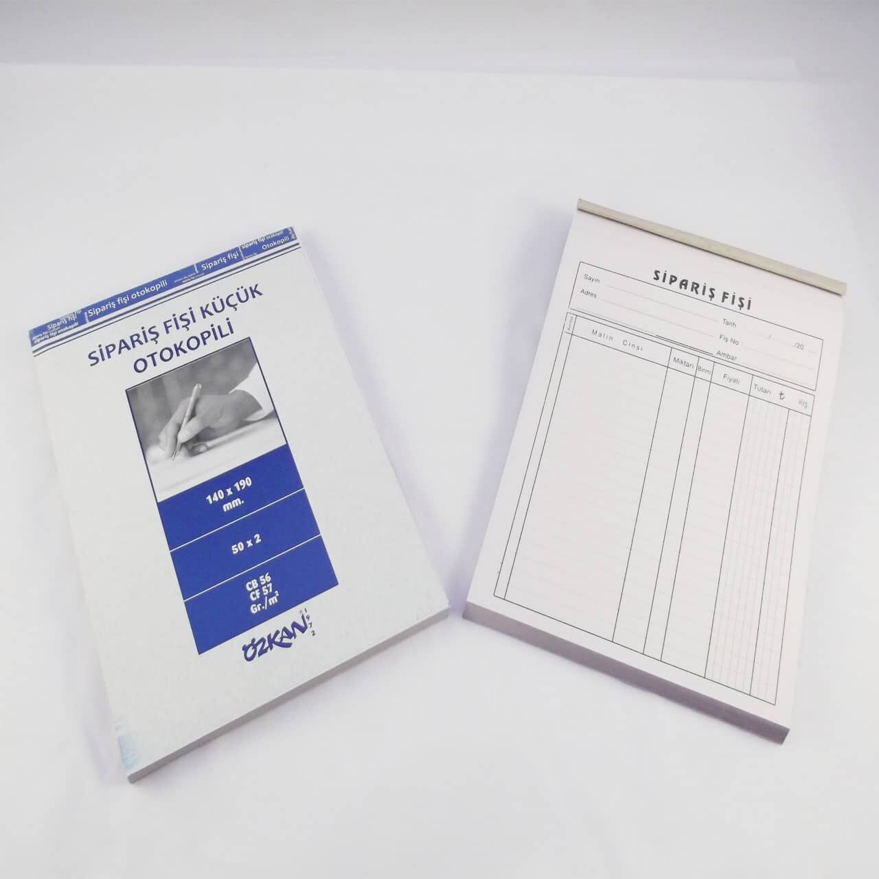 Özkan Sipariş Fişi No 3 50x2 Otokopili