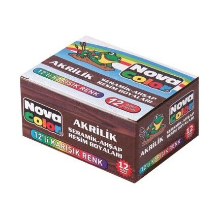 Nova Color Akrilik Boya Şişe 12 Li
