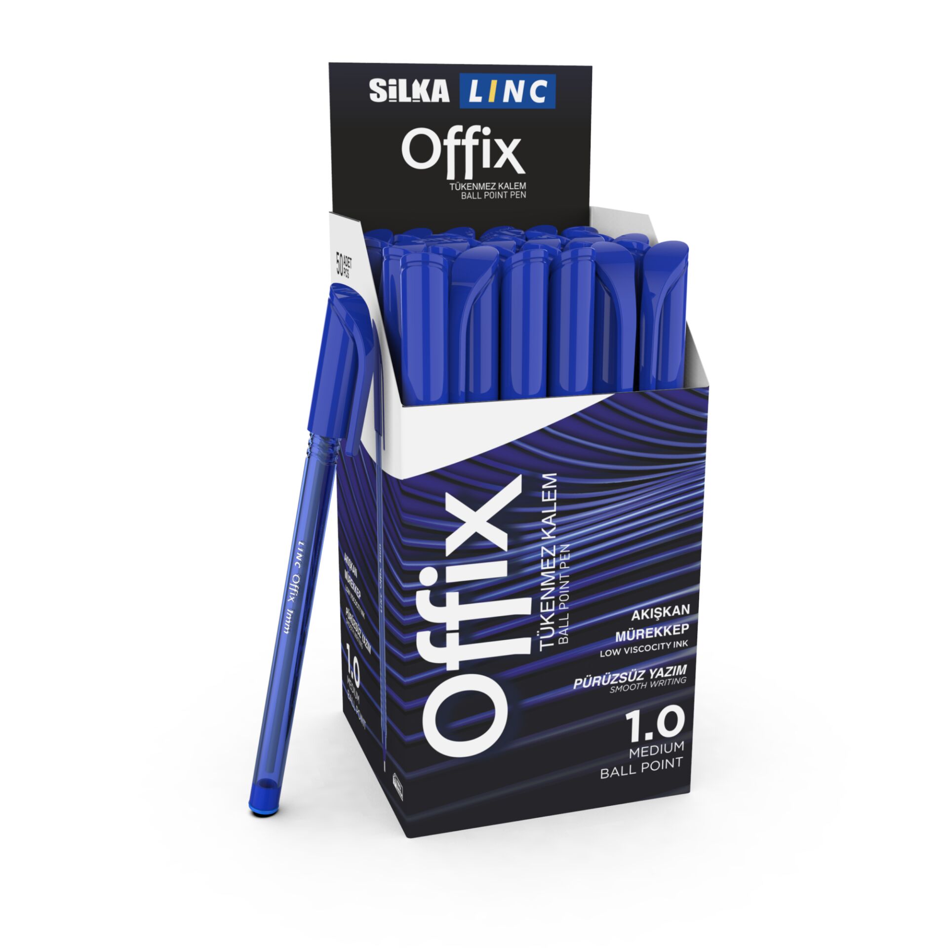 Silka Linc Offix 50 Li Mavi Tükenmez Kalem 1 Mm Art.423