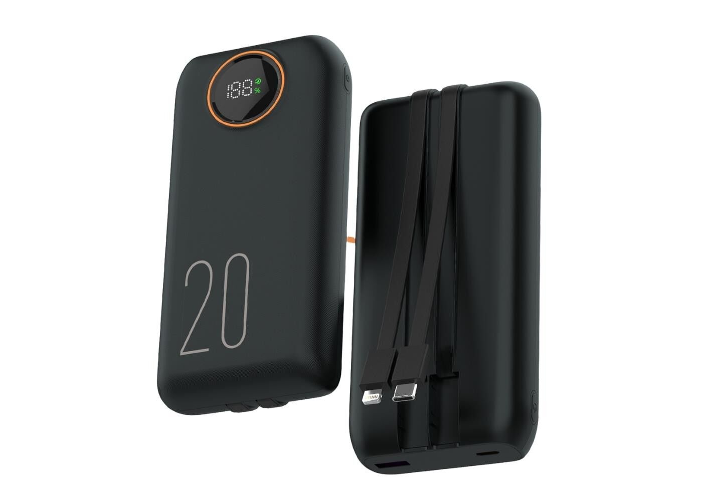 Snapron SNP-3013 20.000 Mah LCD Ekran Dahili Kablolu 22.5w Hızlı Şarj Powerbank