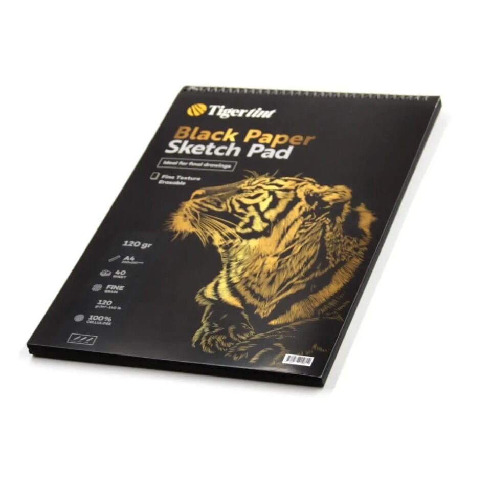 Güven Art Tigertint Eskiz Defteri Siyah A4 120 Gr 40 Yaprak