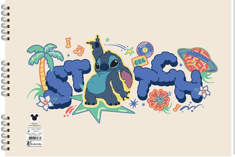 Keskin Lilo&Stitch 25x35 Spiralli Resim Defteri 15 Yaprak