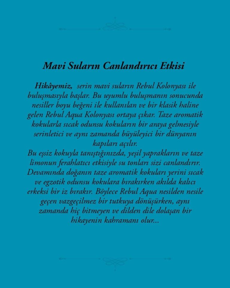 Rebul Kolonya 50 Ml Aqua