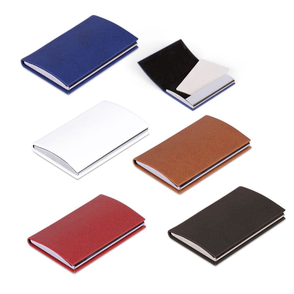 Mapi Metal Şeritli Suni Deri Kartvizitlik Beyaz