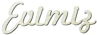 Okutan Ahşap Evimiz Yazısı Obje