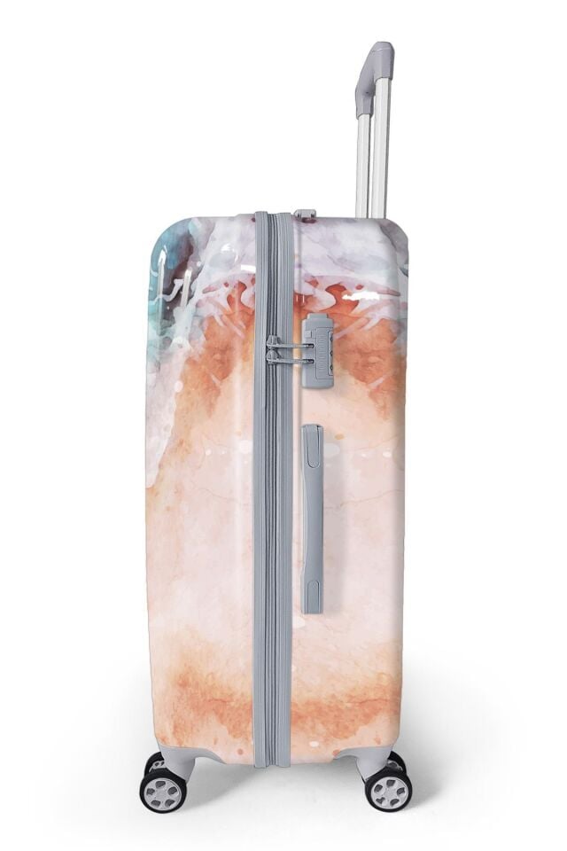 Yaygan Coral High Renkli Desenli Valiz NO3  Set 16813-3