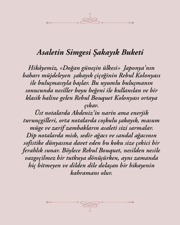 Rebul Kolonya 50 Ml Bouquet