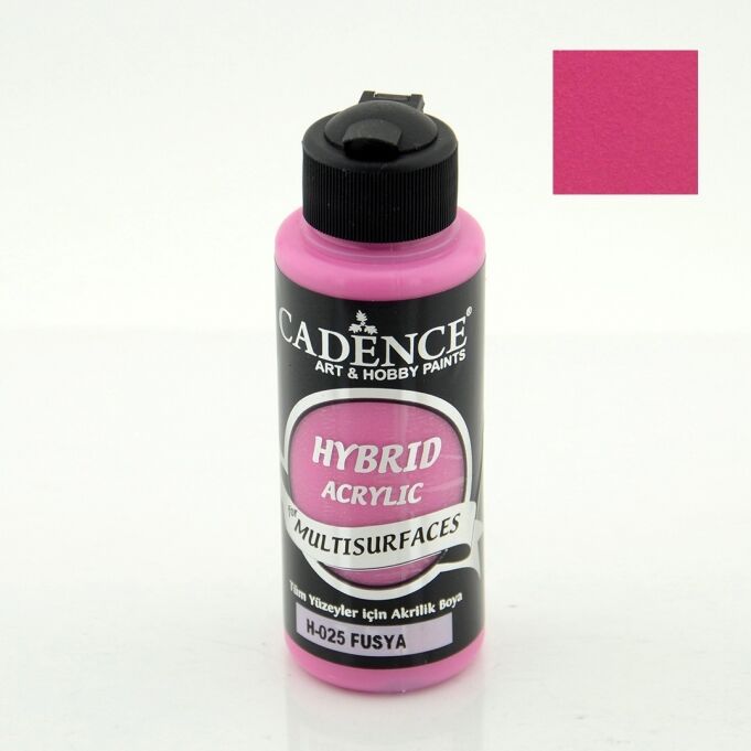 Cadence Hybrid Akrilik Multisurfaces H-025 Fuşya 120 Ml