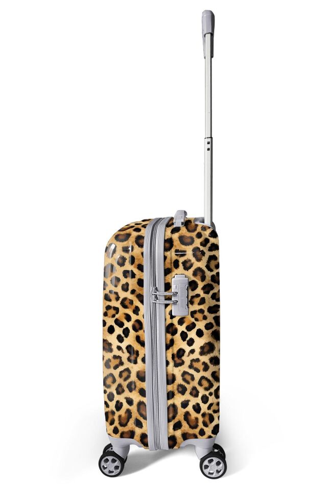 Yaygan Coral High Leopar Desenli Valiz NO1 Set 16843