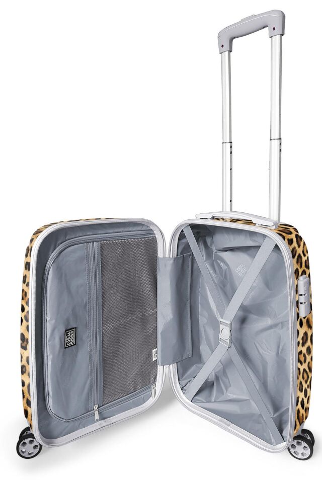 Yaygan Coral High Leopar Desenli Valiz NO1 Set 16843