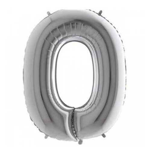 Balon 40'' Rakam Folyo 0 Gümüş