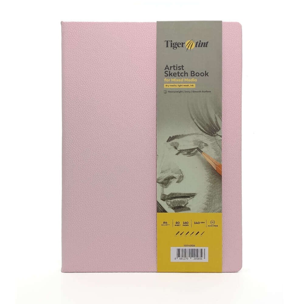 Güven Art Tigertint Eskiz Defteri Sert Kapak 140 Gr A4 80 Yaprak Şeker Pembe 100140526
