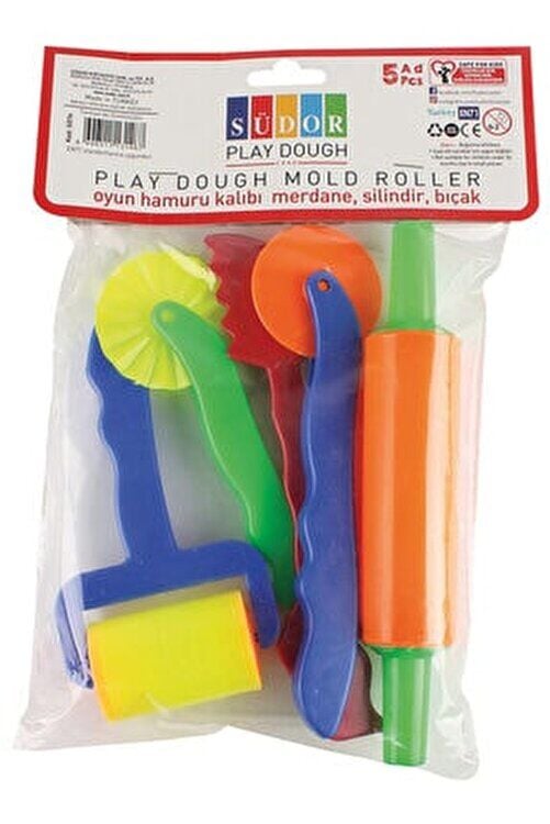 Südor Oyun Hamuru Kalıbı Oklava+Bıçak+Merdane+Silindir