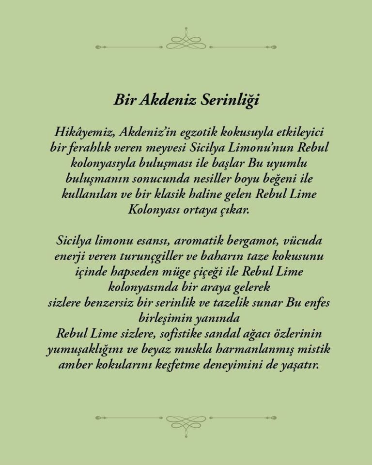 Rebul Kolonya 50 Ml Lime