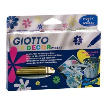 Giotto Decor Metalik Boya Askılı Paket 5 Li