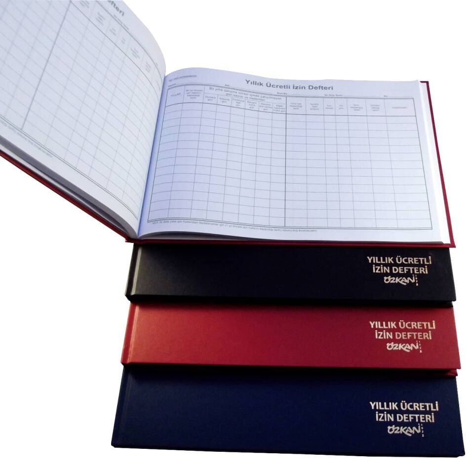 Özkan Yıllık Ücretli İzin Defteri Ciltli 96 Yaprak