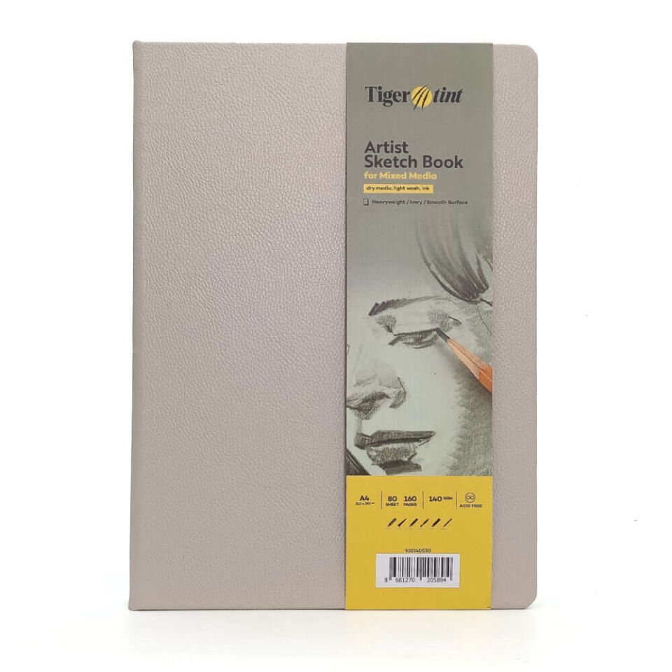 Güven Art Tigertint Eskiz Defteri Sert Kapak 140 Gr A4 80 Yaprak Bej 100140530