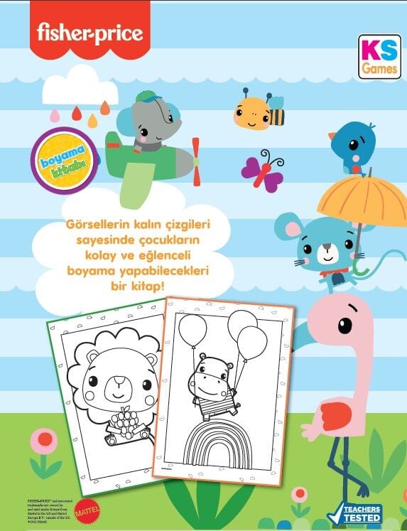 Ks Games Fisher Prıce Coloring Book Hayvanlarla Boyama 2