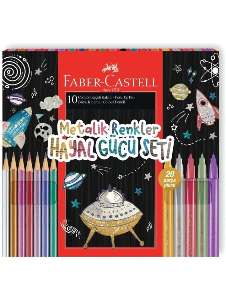 Faber-Castell Hayel Gücü Uzay Keçeli Kalem 20 Li