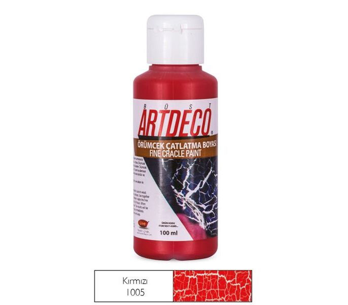 Artdeco Örümcek Çatlatma Boyası 100 Ml Kırmızı 1005