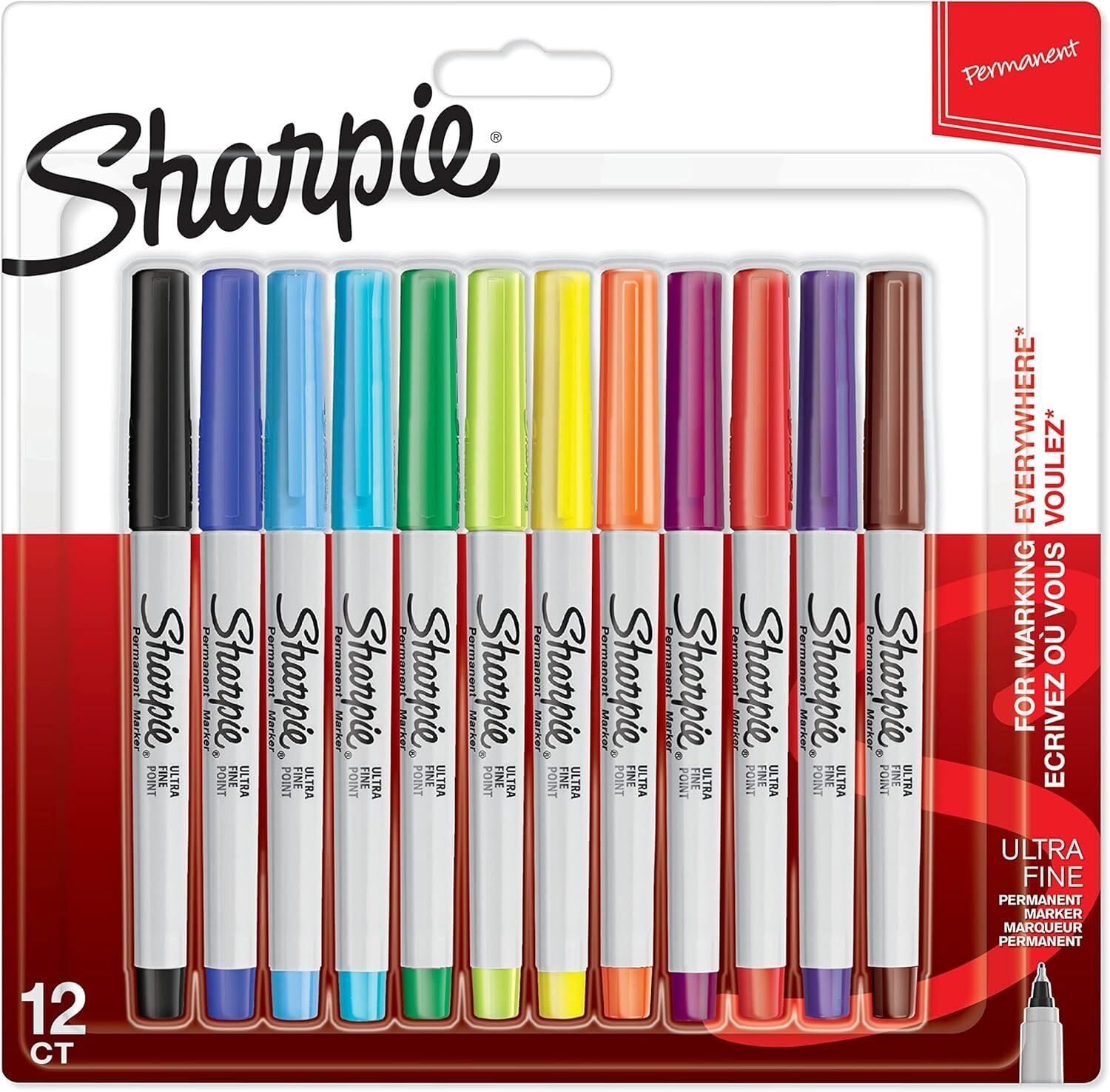 Sharpie Ultra Fine Süper İnce Uç 12 Li Karışık Blister