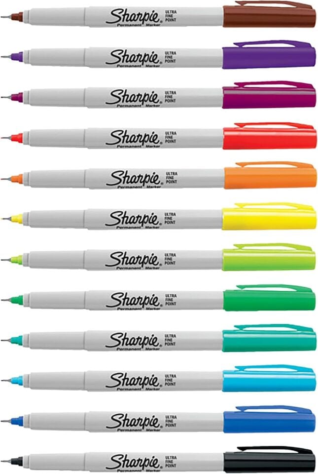 Sharpie Ultra Fine Süper İnce Uç 12 Li Karışık Blister