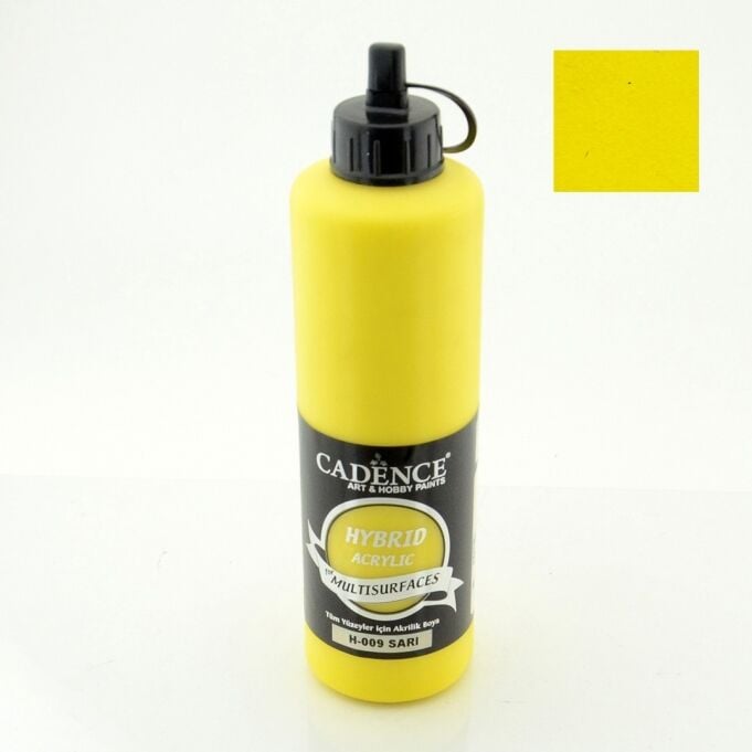 Cadence Hybrid Akrilik Multisurfaces H-009 Sarı 500 Ml
