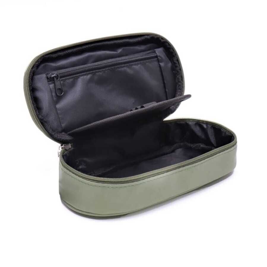 B Back Oval Kalemlik Suni Deri Haki