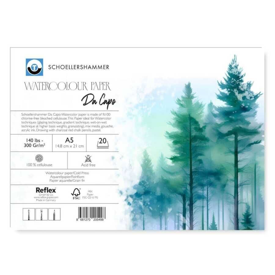 Güven Art Schoellershammer Da Capo Watercolour Pad 300 Gr A5 20 Yaprak