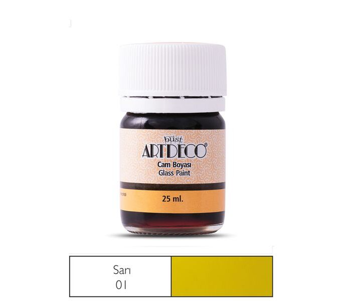 Artdeco Cam Boyası 25 Ml Sarı 01