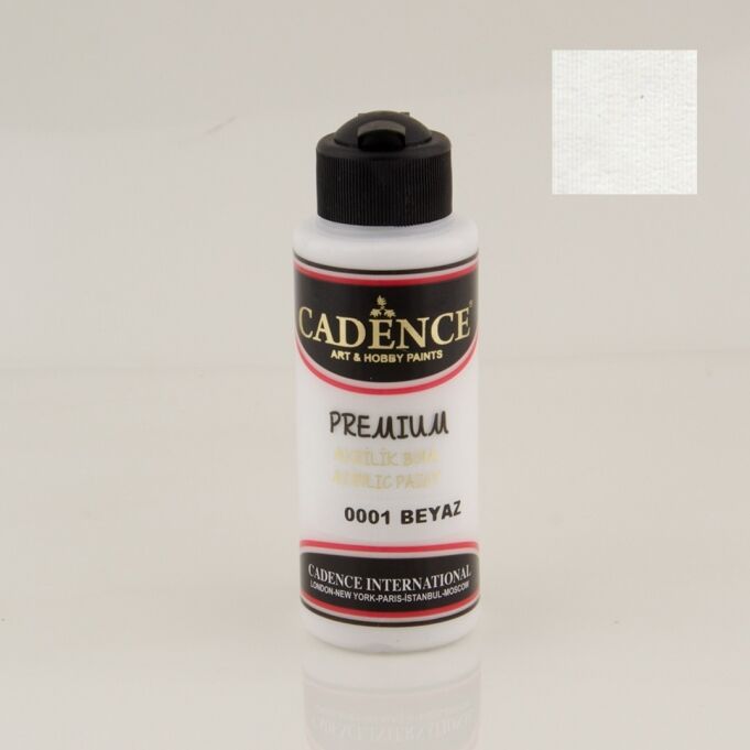 Cadence Premium Akrilik Boya 0001 Beyaz 120 Ml