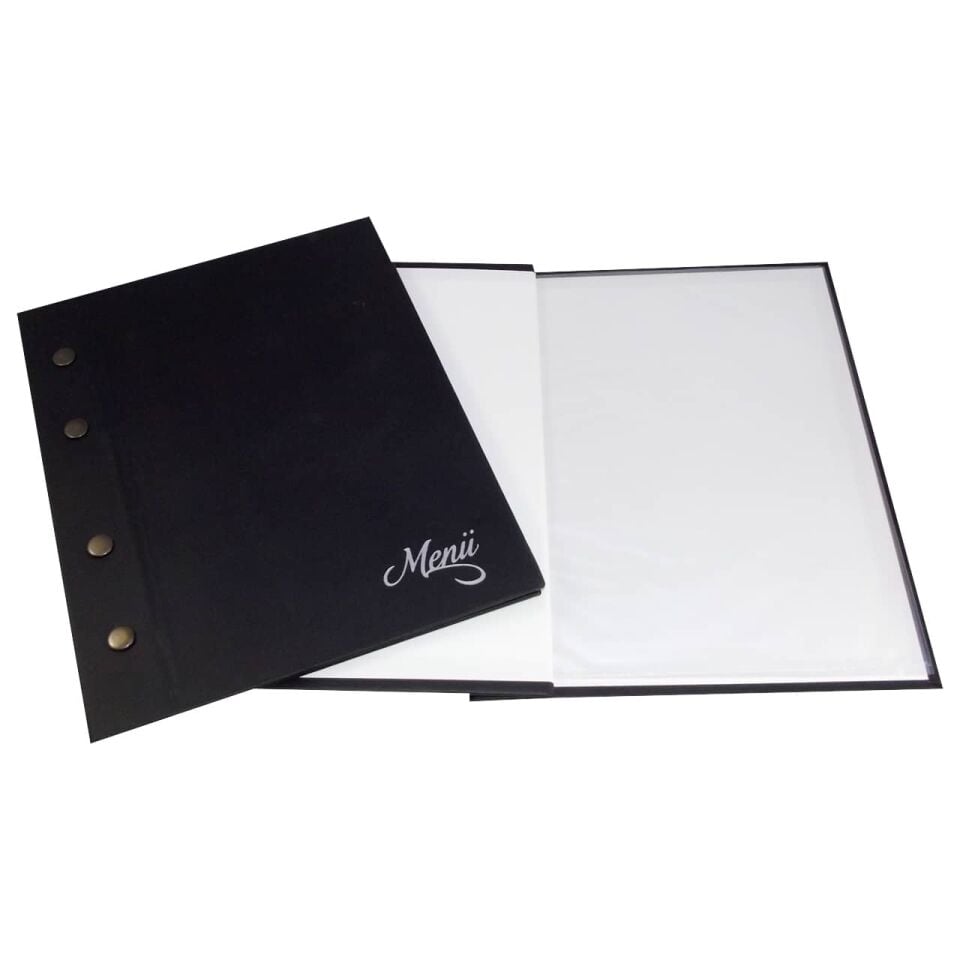 Özkan Menü Kabı A5 6 Cepli Siyah