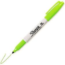 Sharpie Fine Permanent Markör Yuvarlak Uç - Limon Yeşili