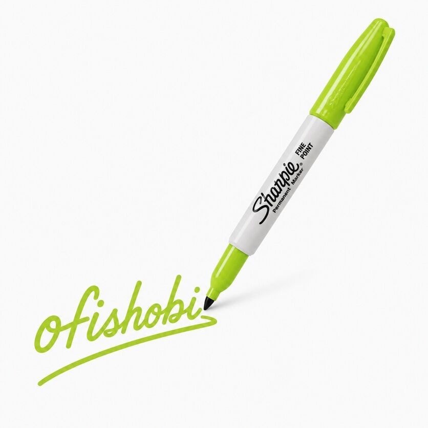 Sharpie Fine Permanent Markör Yuvarlak Uç - Limon Yeşili