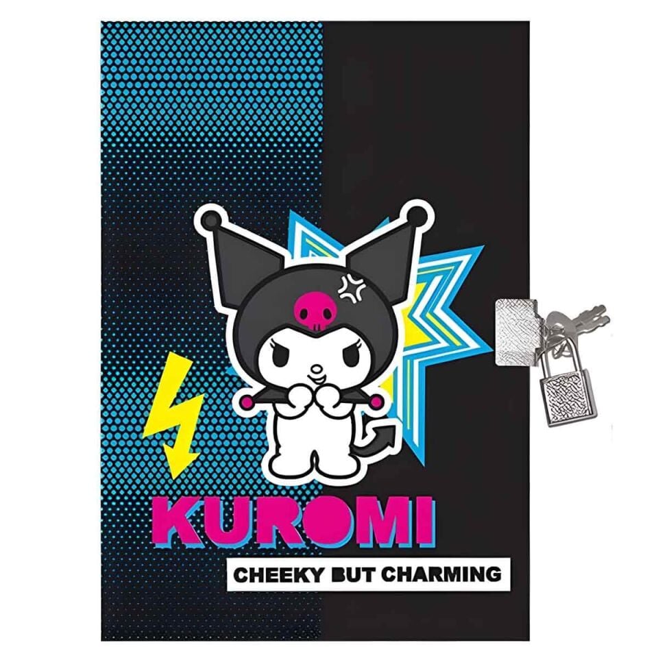 Kuromi 14x20 80 Yaprak Kilitli Hatıra Defteri