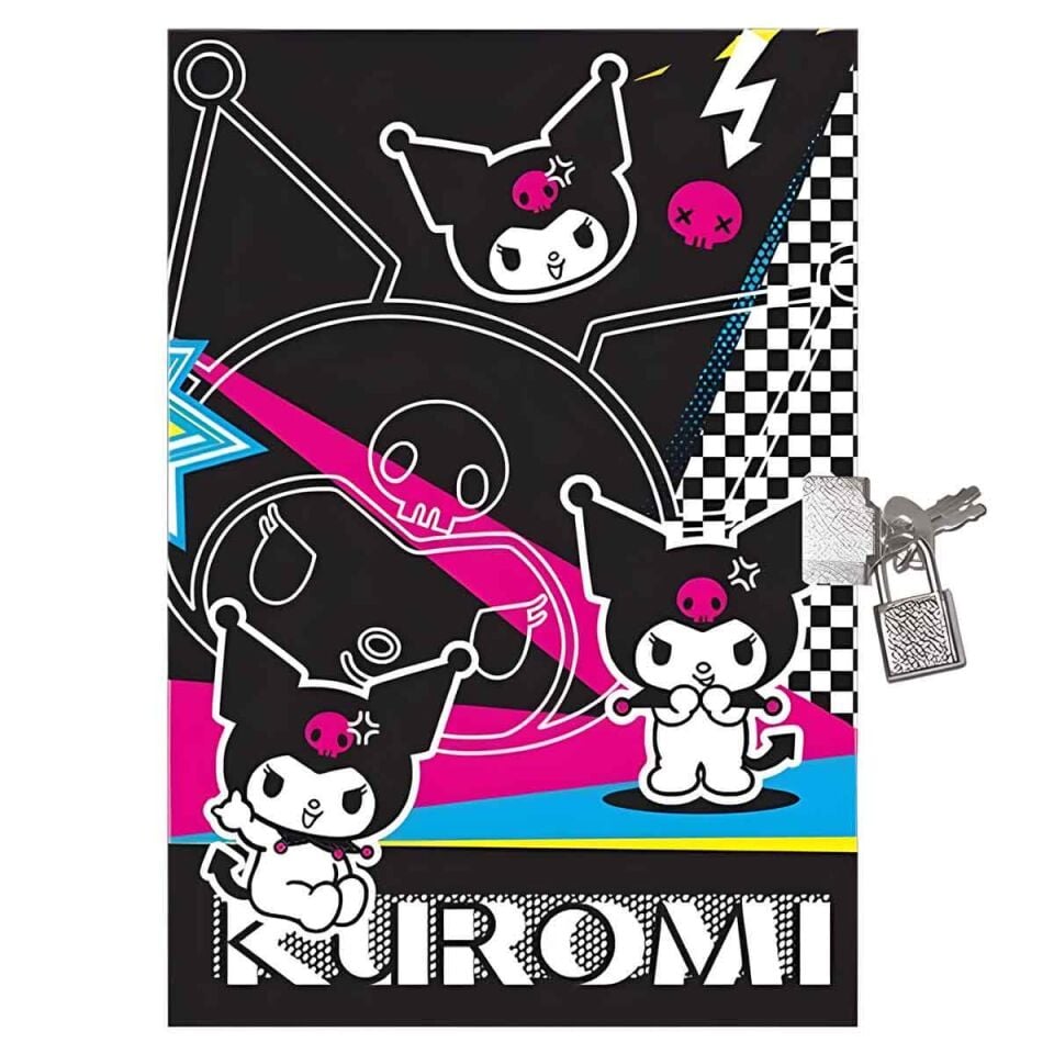 Kuromi 14x20 80 Yaprak Kilitli Hatıra Defteri